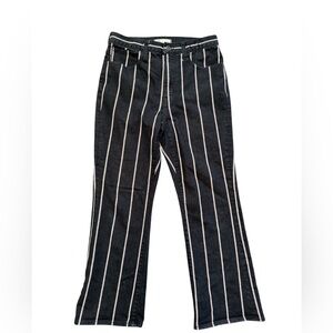 Madewell High Rise, Cali Demi Boot Cut Jeans~Striped~size 27 Retro